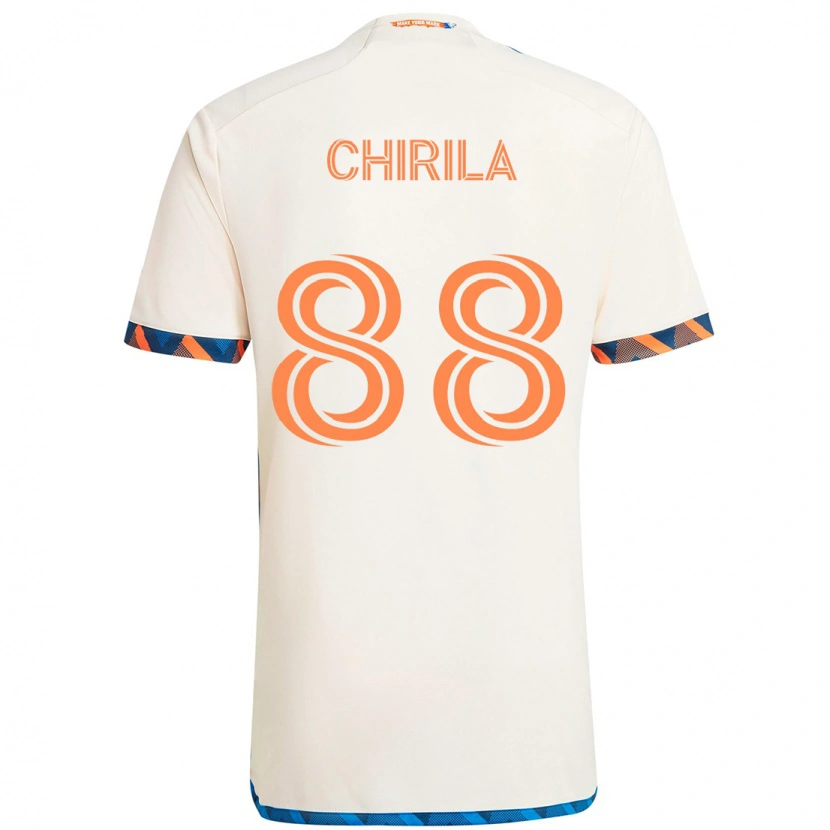 Danxen Damen Andrei Chirilă #88 Weiß Blau Orange Auswärtstrikot Trikot 2025/26 T-Shirt Österreich
