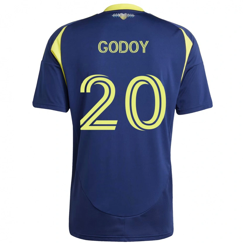Danxen Damen Aníbal Godoy #20 Marineblau Gelb Auswärtstrikot Trikot 2025/26 T-Shirt Österreich