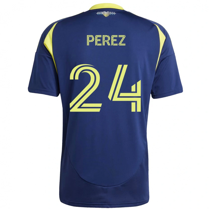 Danxen Damen Jonathan Pérez #24 Marineblau Gelb Auswärtstrikot Trikot 2025/26 T-Shirt Österreich