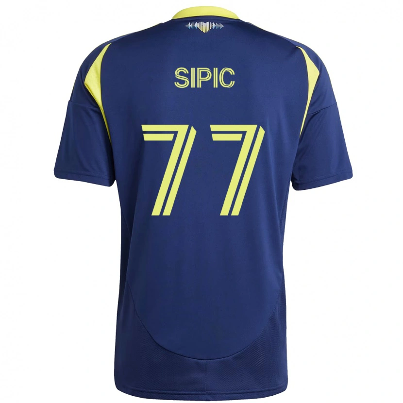 Danxen Damen Adem Sipić #77 Marineblau Gelb Auswärtstrikot Trikot 2025/26 T-Shirt Österreich