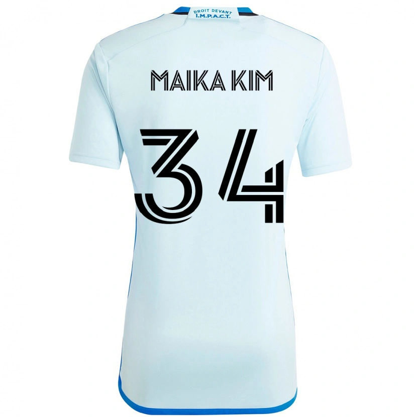 Danxen Damen Guerrier Maika Kim #34 Himmelblau Dunkelblau Auswärtstrikot Trikot 2025/26 T-Shirt Österreich