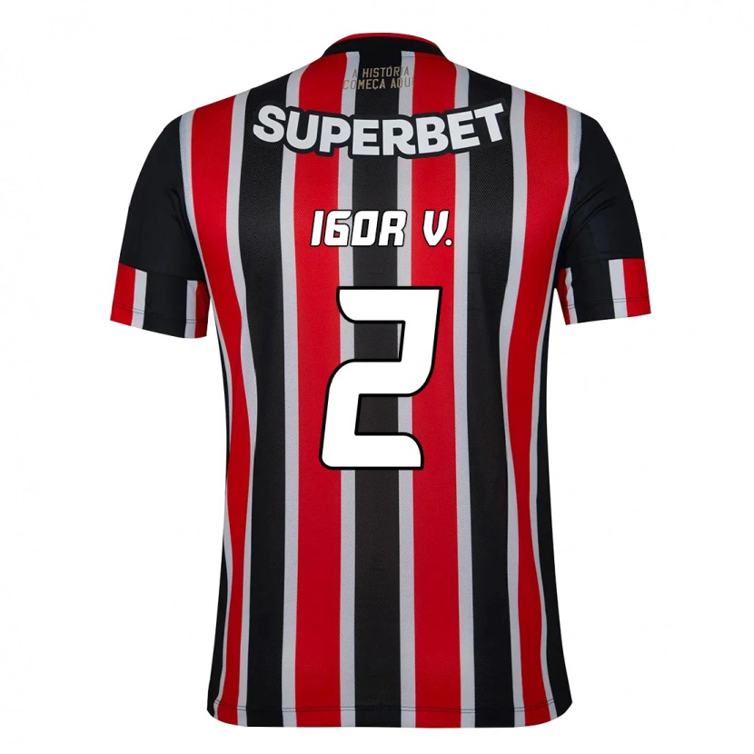 Danxen Damen Igor Vinícius #2 Schwarz Rot Auswärtstrikot Trikot 2025/26 T-Shirt Österreich