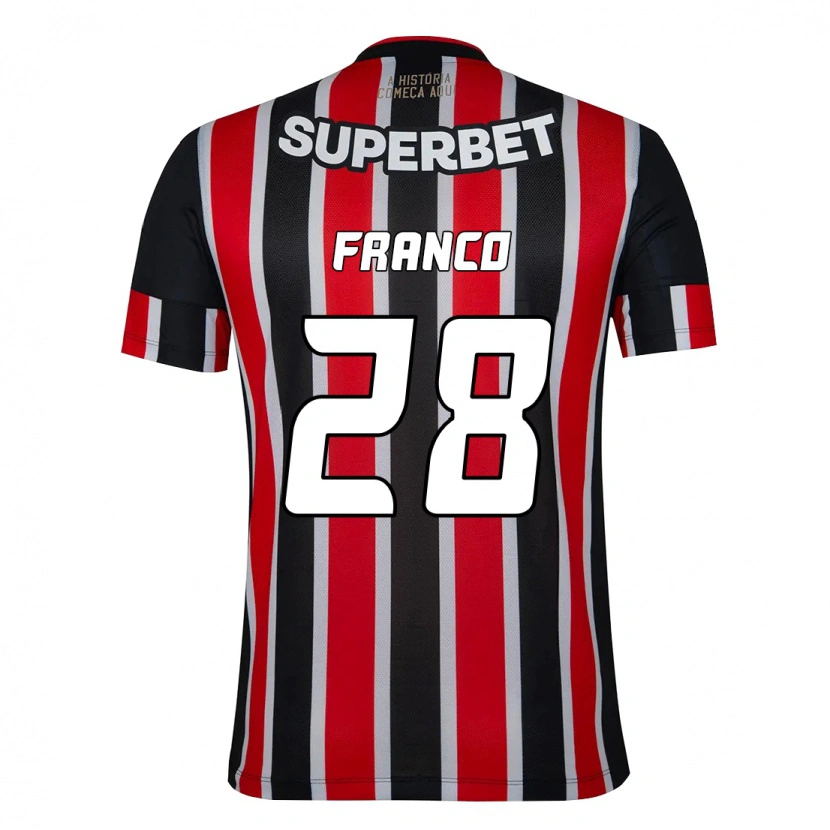 Danxen Damen Alan Franco #28 Schwarz Rot Auswärtstrikot Trikot 2025/26 T-Shirt Österreich