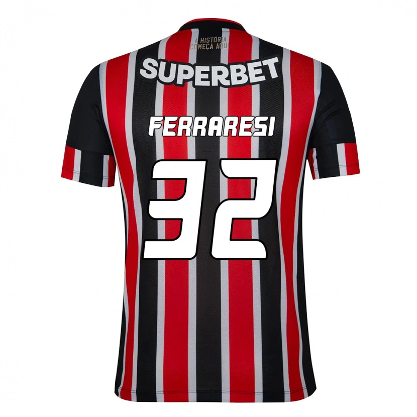 Danxen Damen Nahuel Ferraresi #32 Schwarz Rot Auswärtstrikot Trikot 2025/26 T-Shirt Österreich