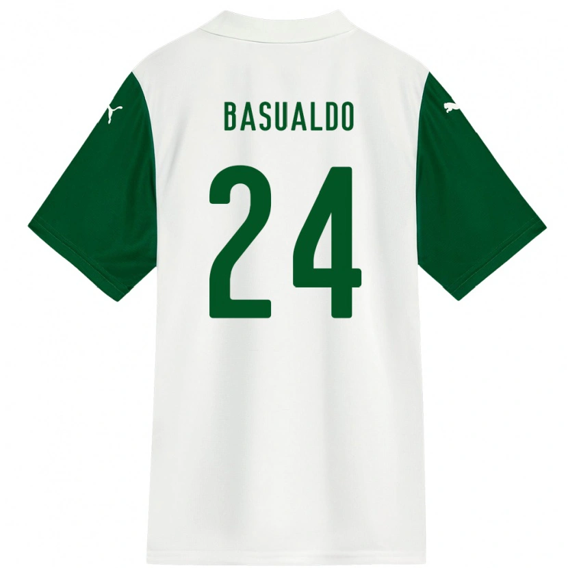 Danxen Damen Luis Basualdo #24 Weiß Grün Auswärtstrikot Trikot 2025/26 T-Shirt Österreich