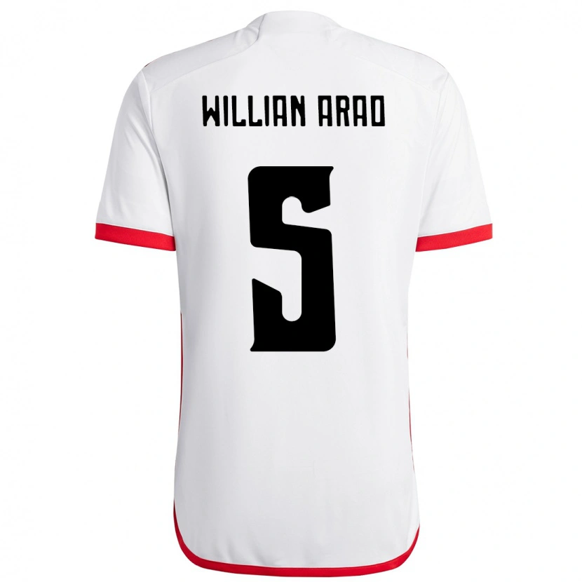 Danxen Damen Willian Arao #5 Weiß Rot Auswärtstrikot Trikot 2025/26 T-Shirt Österreich