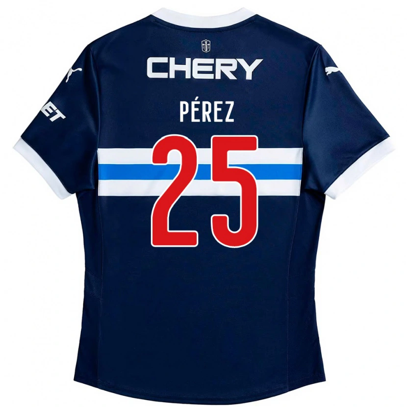 Danxen Damen Sebastián Pérez #25 Königsblau Weiß Auswärtstrikot Trikot 2025/26 T-Shirt Österreich