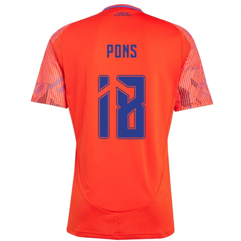 Danxen Damen Luciano Pons #18 Orange Rot Auswärtstrikot Trikot 2025/26 T-Shirt Österreich