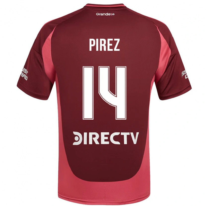 Danxen Damen Leandro González Pírez #14 Burgunder Magenta Auswärtstrikot Trikot 2025/26 T-Shirt Österreich