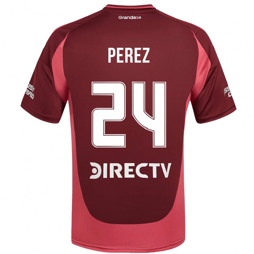 Danxen Damen Enzo Pérez #24 Burgunder Magenta Auswärtstrikot Trikot 2025/26 T-Shirt Österreich