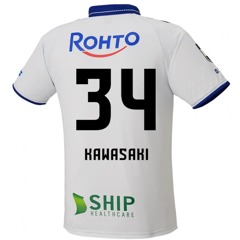 Danxen Damen Shuhei Kawasaki #34 Weiß Blau Schwarz Auswärtstrikot Trikot 2025/26 T-Shirt Österreich