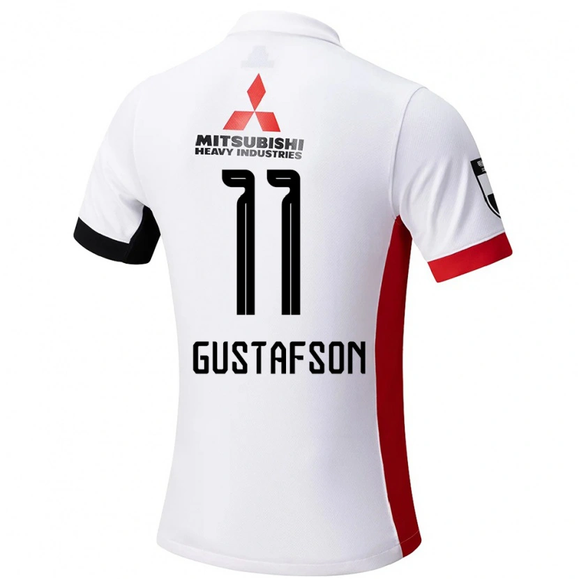 Danxen Damen Samuel Gustafson #11 Weiß Schwarz Auswärtstrikot Trikot 2025/26 T-Shirt Österreich