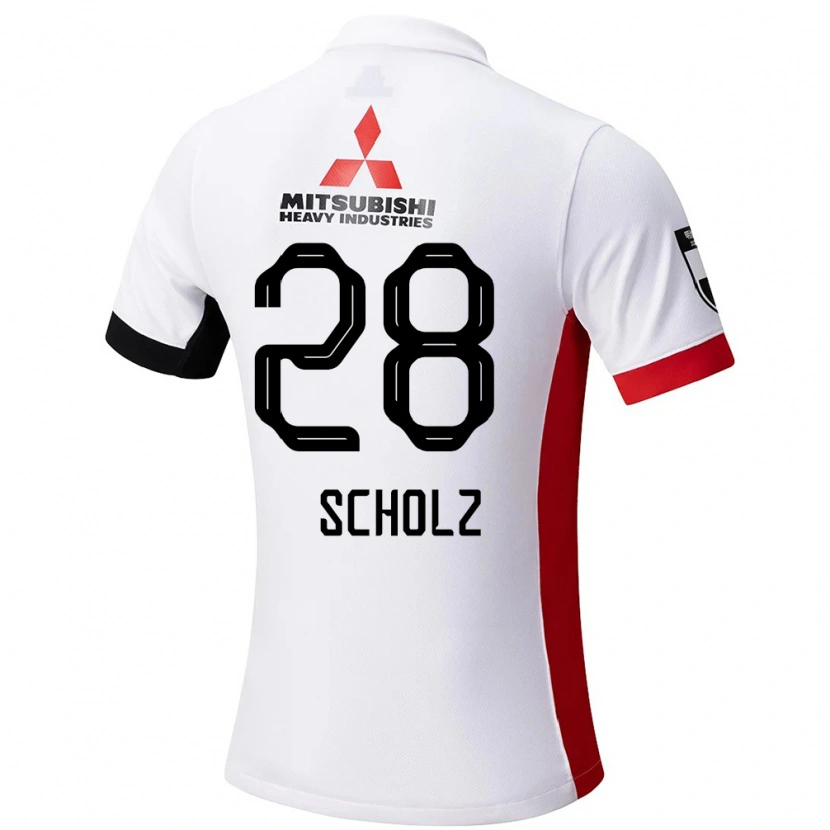 Danxen Damen Alexander Scholz #28 Weiß Schwarz Auswärtstrikot Trikot 2025/26 T-Shirt Österreich