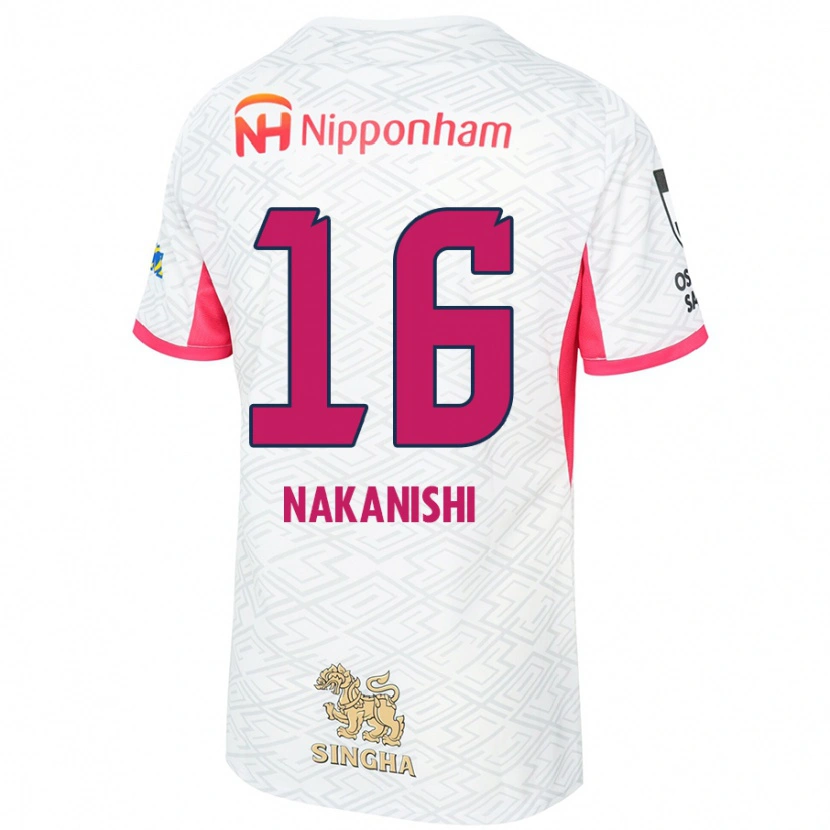 Danxen Damen Fuu Nakanishi #16 Weiß Sakura Rosa Auswärtstrikot Trikot 2025/26 T-Shirt Österreich