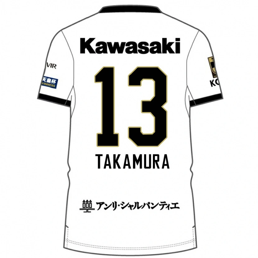 Danxen Damen Tokiya Takamura #13 Weiß Schwarz Auswärtstrikot Trikot 2025/26 T-Shirt Österreich