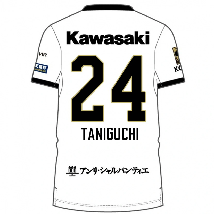 Danxen Damen Hiroto Taniguchi #24 Weiß Schwarz Auswärtstrikot Trikot 2025/26 T-Shirt Österreich