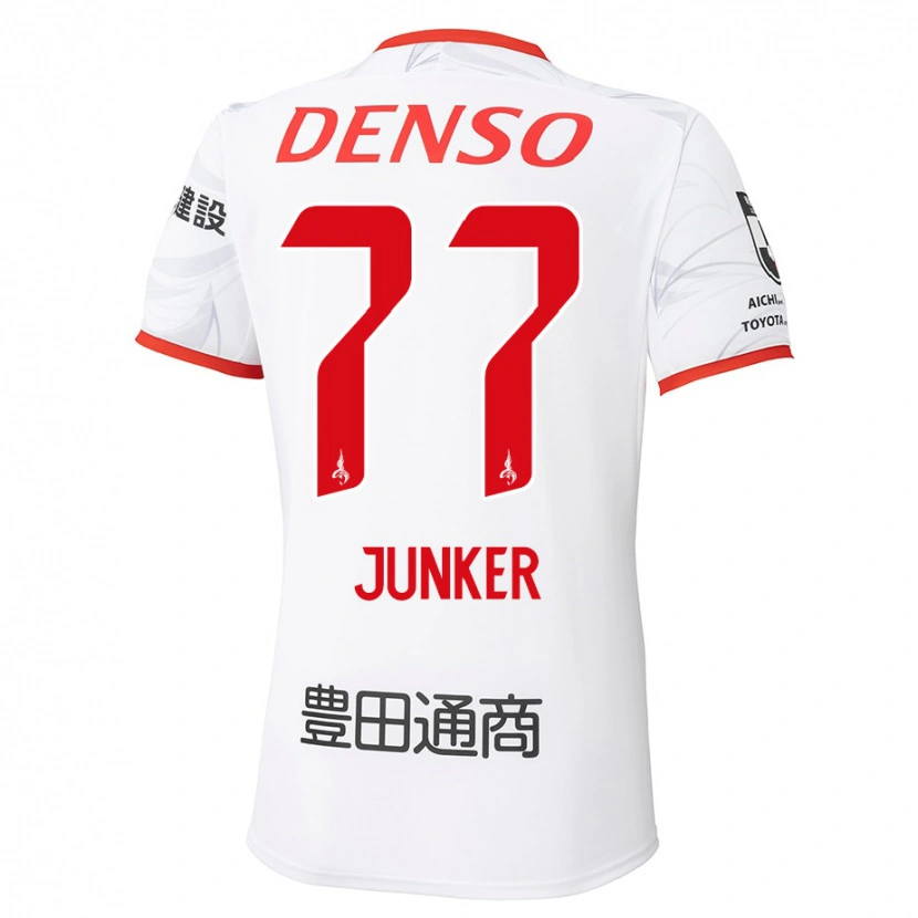 Danxen Damen Kasper Junker #77 Weiß Rot Auswärtstrikot Trikot 2025/26 T-Shirt Österreich