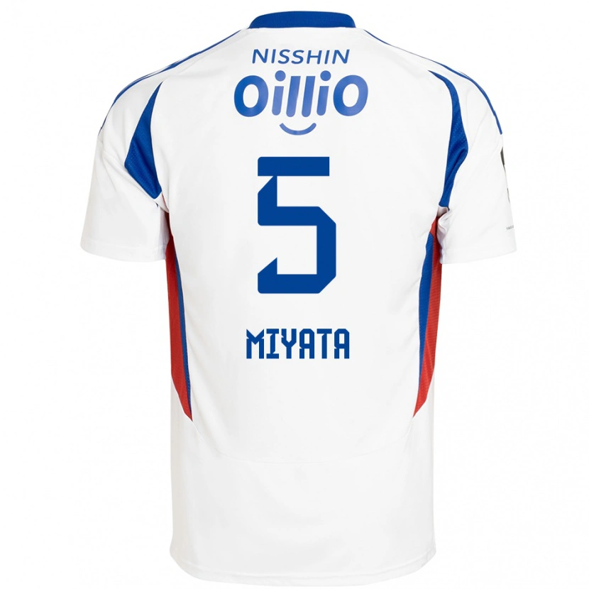 Danxen Damen Haru Miyata #5 Weiß Königsblau Auswärtstrikot Trikot 2025/26 T-Shirt Österreich