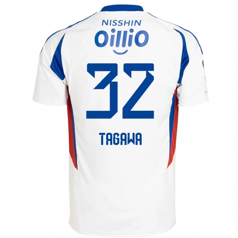 Danxen Damen Tomoki Tagawa #32 Weiß Königsblau Auswärtstrikot Trikot 2025/26 T-Shirt Österreich