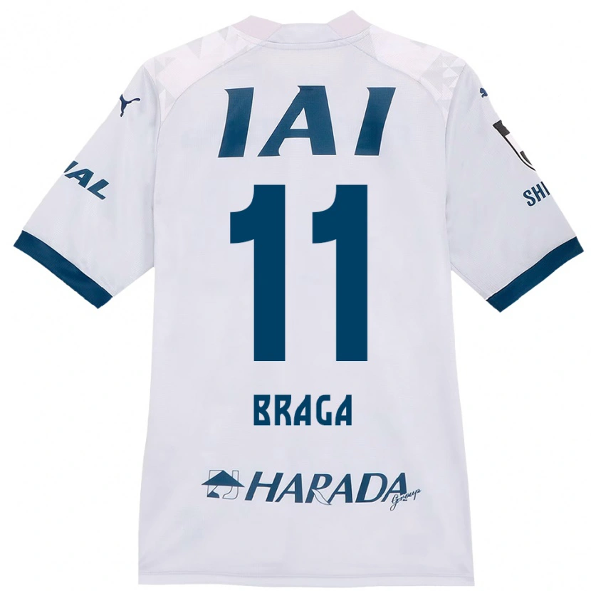Danxen Damen Lucas Braga #11 Weiß Königsblau Auswärtstrikot Trikot 2025/26 T-Shirt Österreich