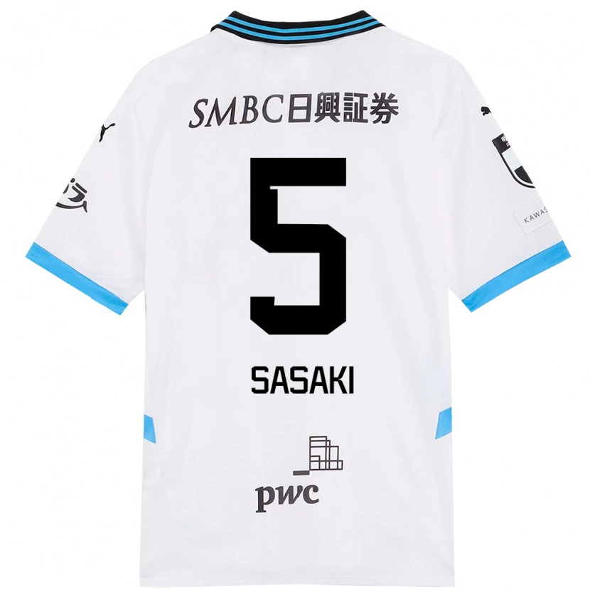 Danxen Damen Asahi Sasaki #5 Weiß Himmelblau Auswärtstrikot Trikot 2025/26 T-Shirt Österreich