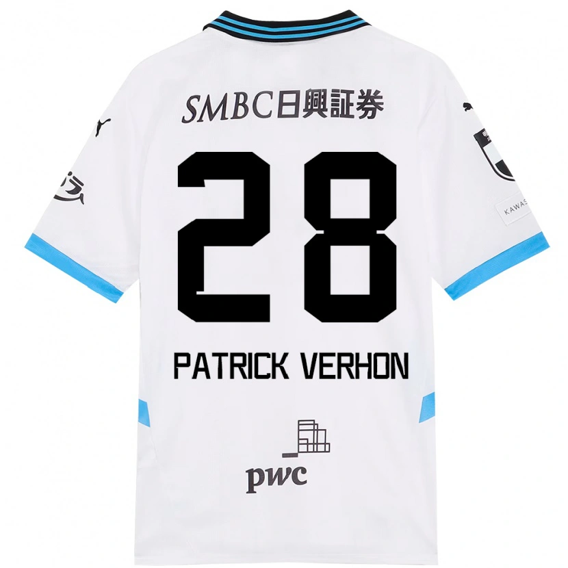 Danxen Damen Patrick Verhon #28 Weiß Himmelblau Auswärtstrikot Trikot 2025/26 T-Shirt Österreich