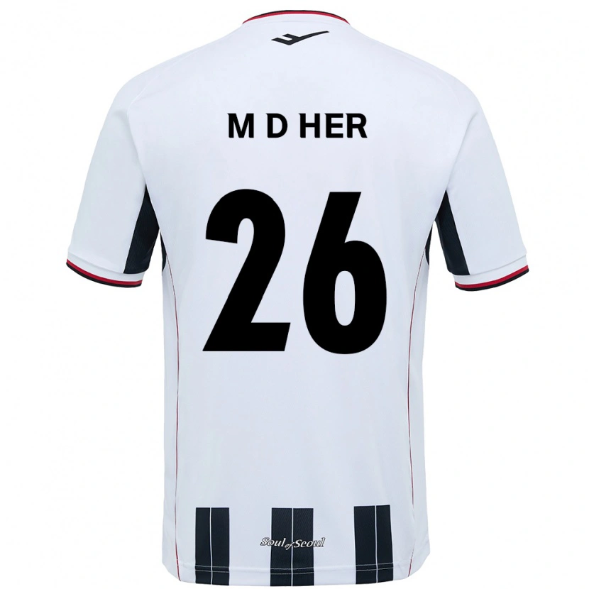 Danxen Damen Dong-Min Her #26 Weiß Schwarz Auswärtstrikot Trikot 2025/26 T-Shirt Österreich