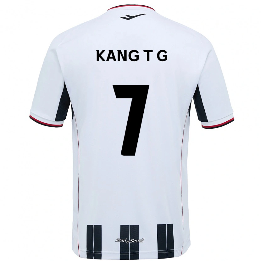 Danxen Damen Kang Tae-Gyeong #7 Weiß Schwarz Auswärtstrikot Trikot 2025/26 T-Shirt Österreich