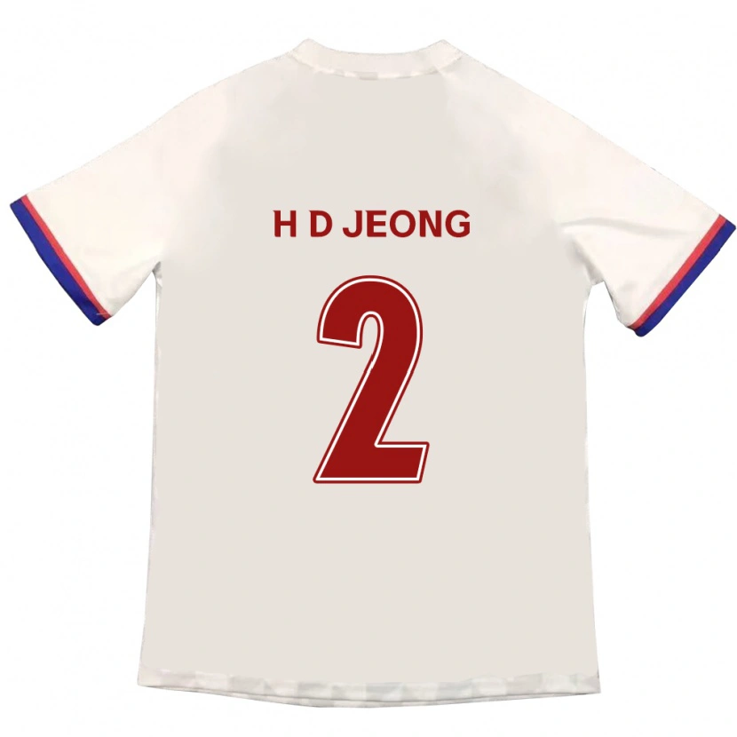Danxen Damen Dong-Ho Jeong #2 Off-White Rot Auswärtstrikot Trikot 2025/26 T-Shirt Österreich