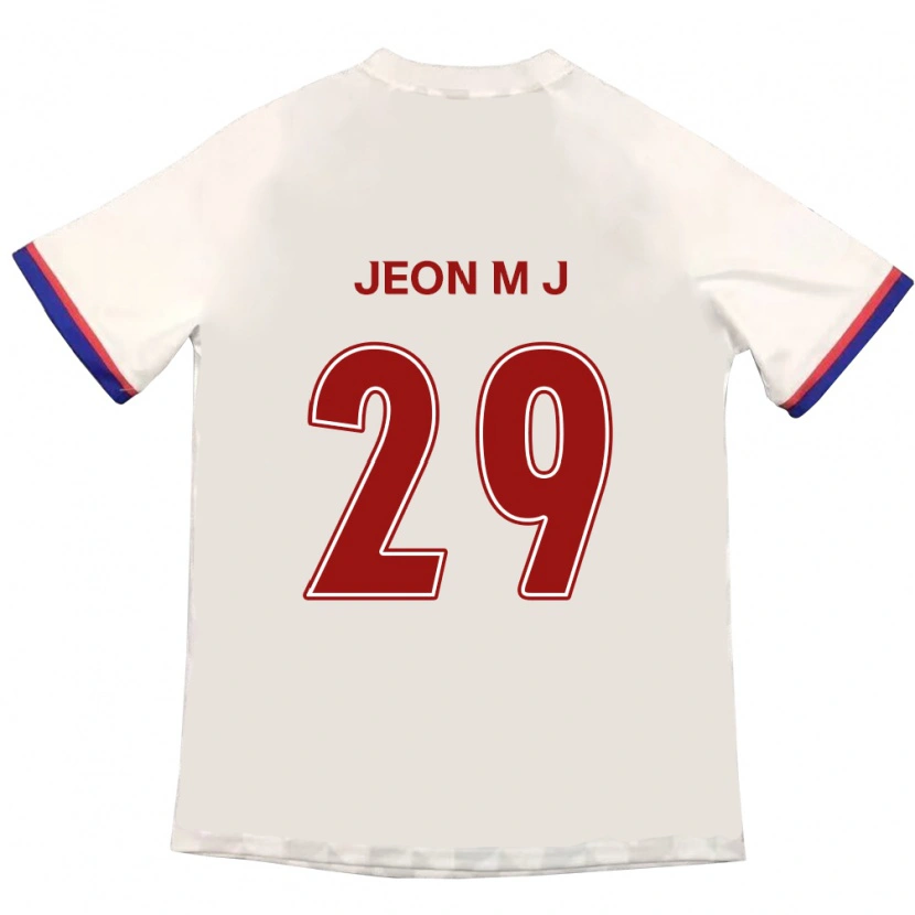 Danxen Damen Jeon Min-Ji #29 Off-White Rot Auswärtstrikot Trikot 2025/26 T-Shirt Österreich