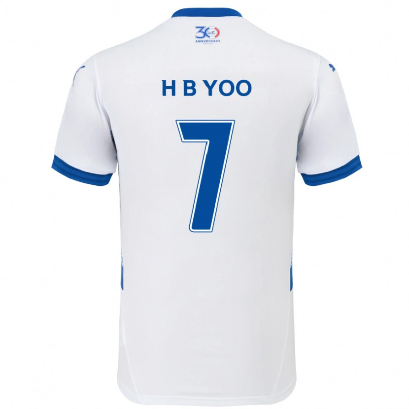 Danxen Damen Byung-Heon Yoo #7 Weiß Königsblau Auswärtstrikot Trikot 2025/26 T-Shirt Österreich