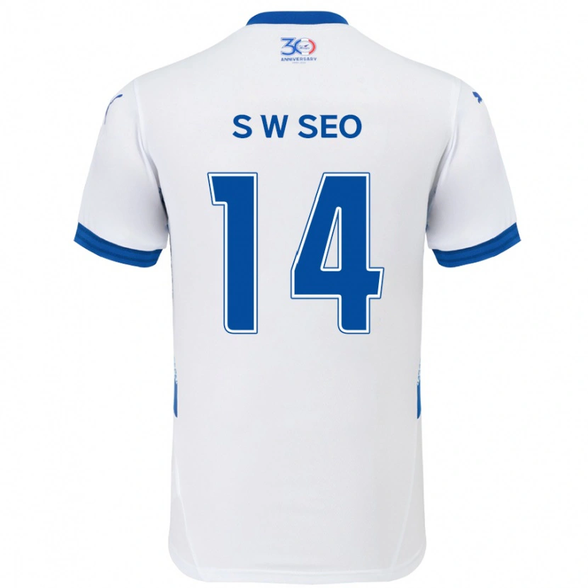 Danxen Damen Woo-Seong Seo #14 Weiß Königsblau Auswärtstrikot Trikot 2025/26 T-Shirt Österreich