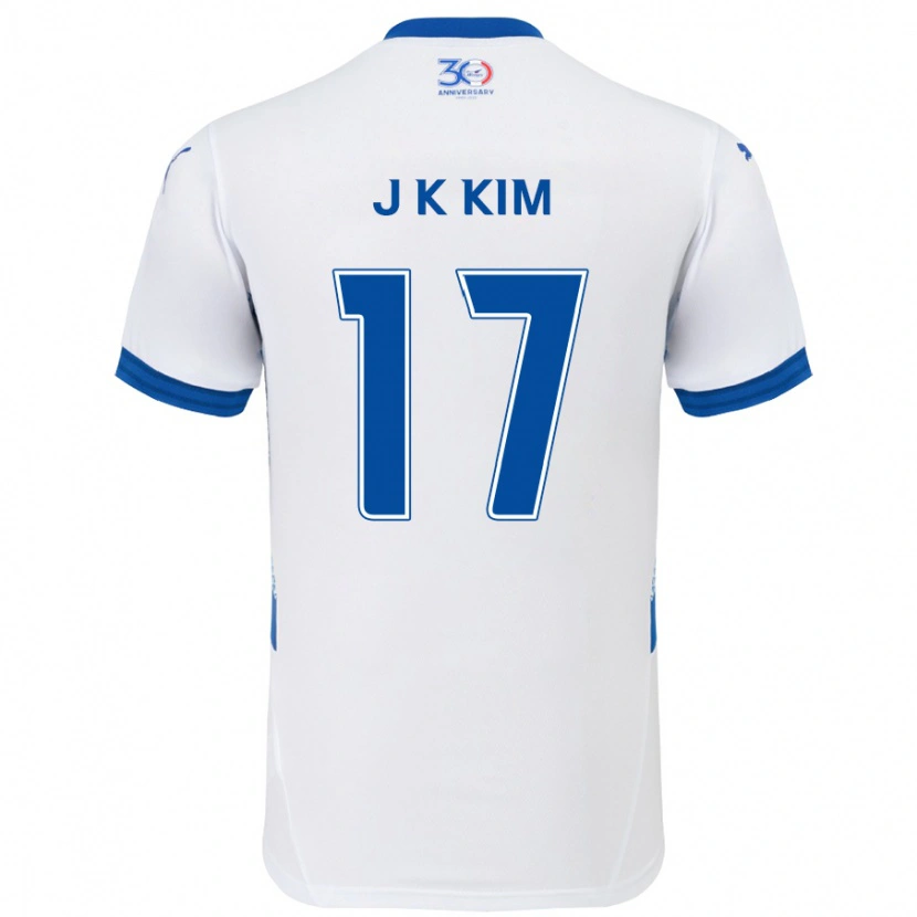 Danxen Damen Kyeong-Jung Kim #17 Weiß Königsblau Auswärtstrikot Trikot 2025/26 T-Shirt Österreich
