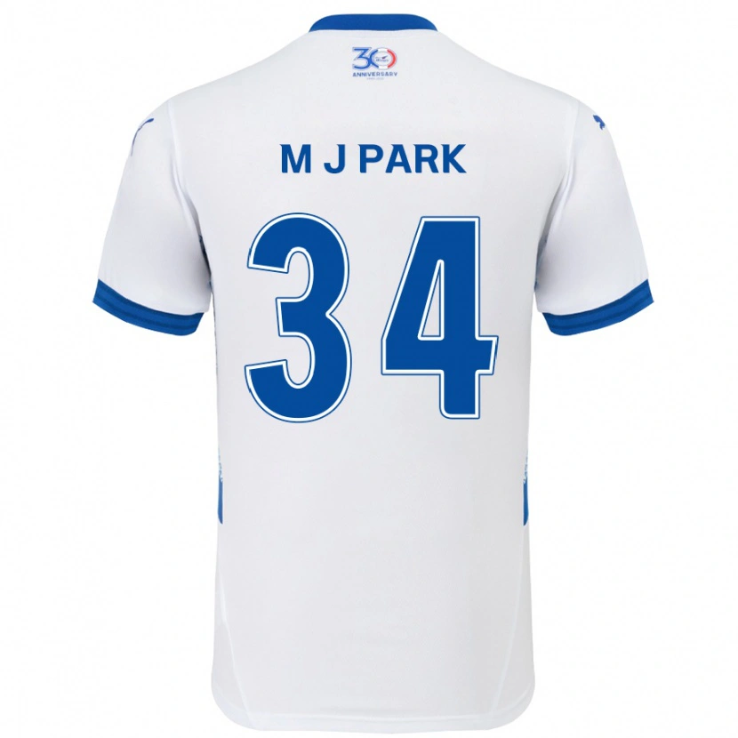 Danxen Damen Ji-Min Park #34 Weiß Königsblau Auswärtstrikot Trikot 2025/26 T-Shirt Österreich