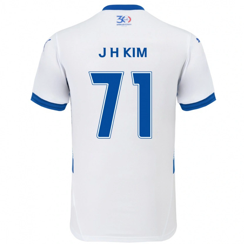 Danxen Damen Ji-Ho Kim #71 Weiß Königsblau Auswärtstrikot Trikot 2025/26 T-Shirt Österreich