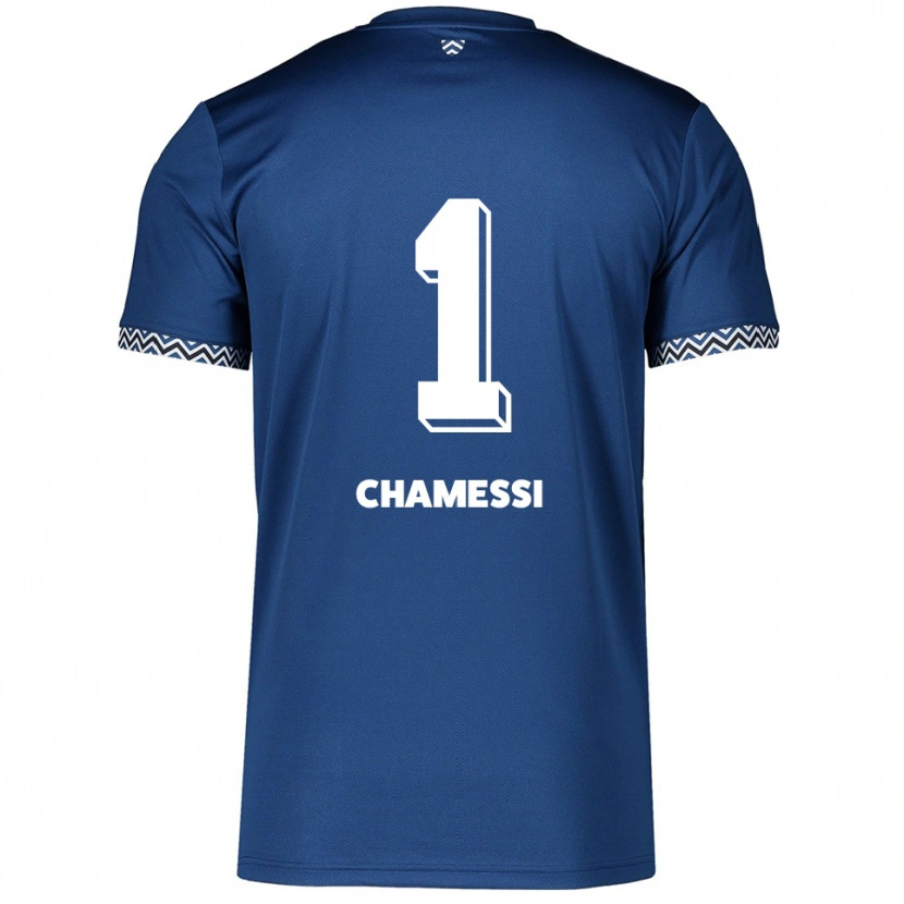 Danxen Damen Ian Chamessi #1 Marineblau Weiß Heimtrikot Trikot 2025/26 T-Shirt Österreich