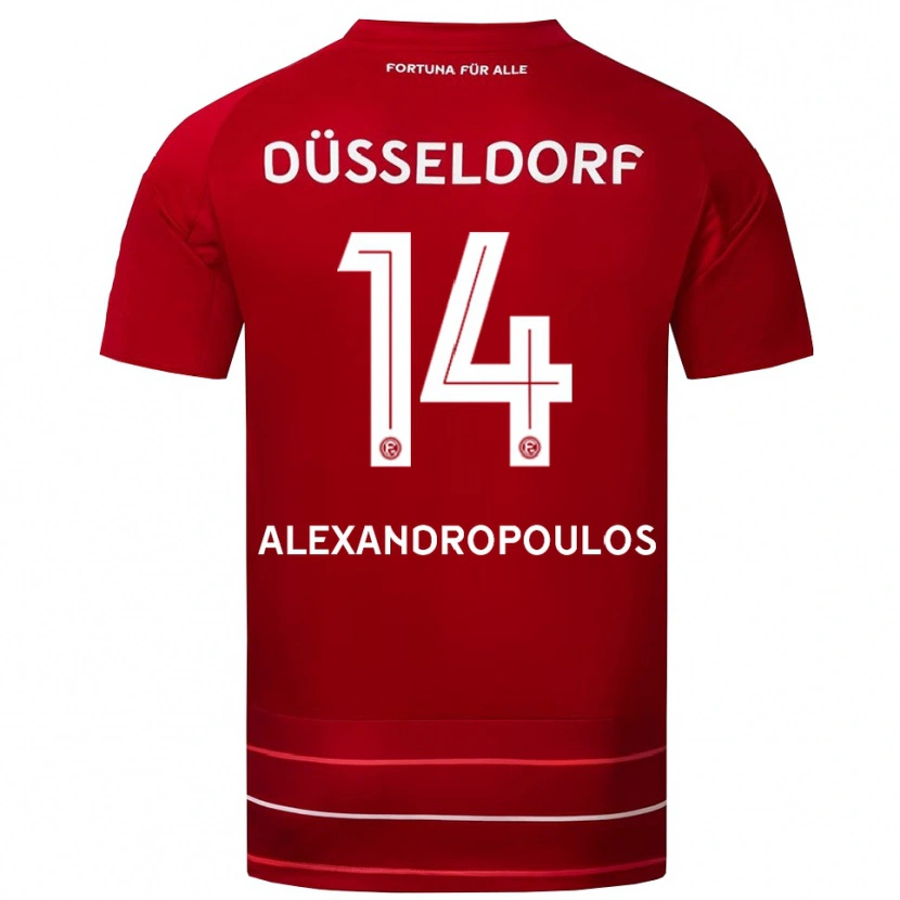 Danxen Damen Sotiris Alexandropoulos #14 Rot Weiß Heimtrikot Trikot 2025/26 T-Shirt Österreich
