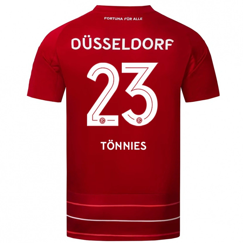 Danxen Damen Conor Tönnies #23 Rot Weiß Heimtrikot Trikot 2025/26 T-Shirt Österreich