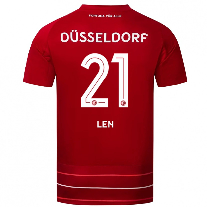 Danxen Damen Maksym Len #21 Rot Weiß Heimtrikot Trikot 2025/26 T-Shirt Österreich