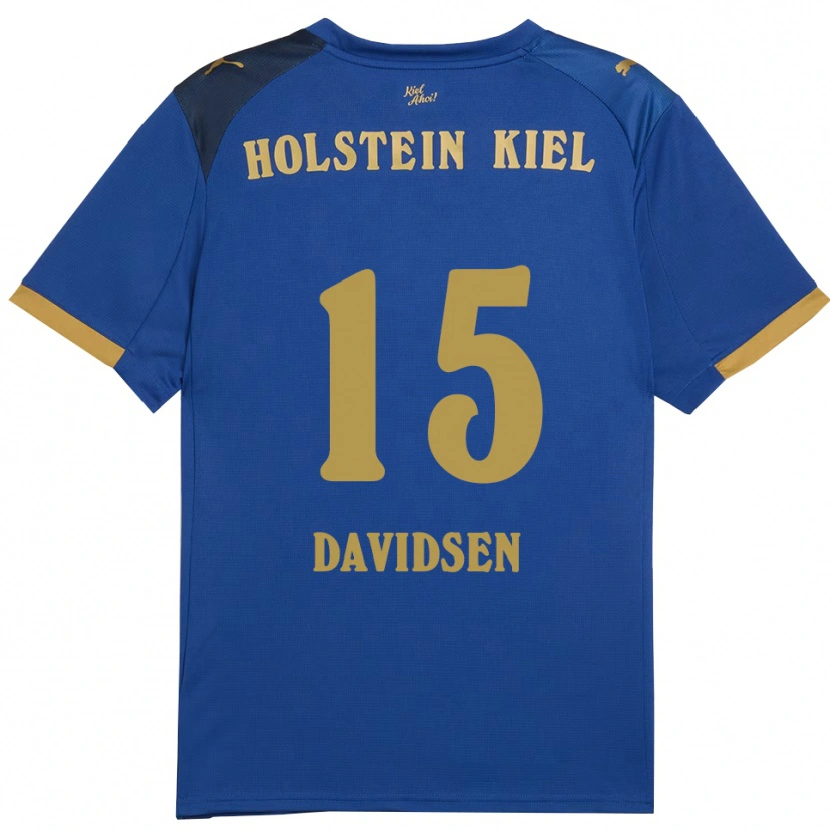 Danxen Damen Kasper Davidsen #15 Blau Gold Heimtrikot Trikot 2025/26 T-Shirt Österreich