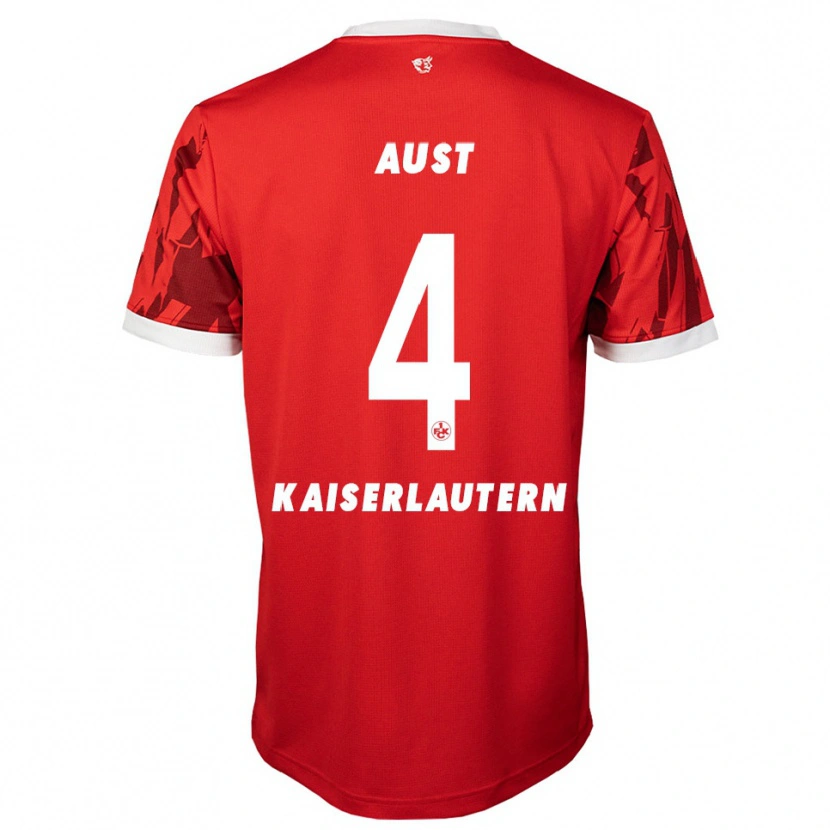 Danxen Damen Luca Aust #4 Rot Weiß Heimtrikot Trikot 2025/26 T-Shirt Österreich
