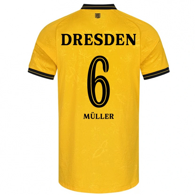 Danxen Damen Friedrich Müller #6 Gelb Schwarz Heimtrikot Trikot 2025/26 T-Shirt Österreich