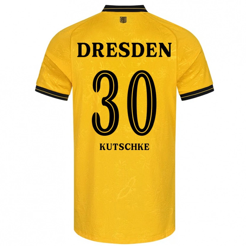 Danxen Damen Stefan Kutschke #30 Gelb Schwarz Heimtrikot Trikot 2025/26 T-Shirt Österreich
