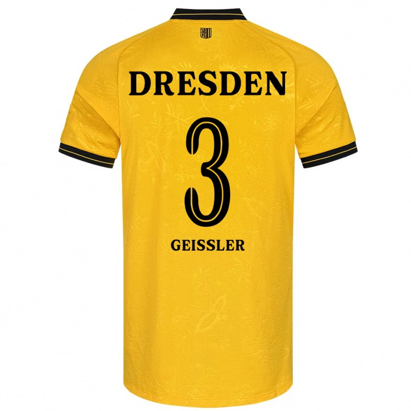 Danxen Damen Jonathan Geißler #3 Gelb Schwarz Heimtrikot Trikot 2025/26 T-Shirt Österreich