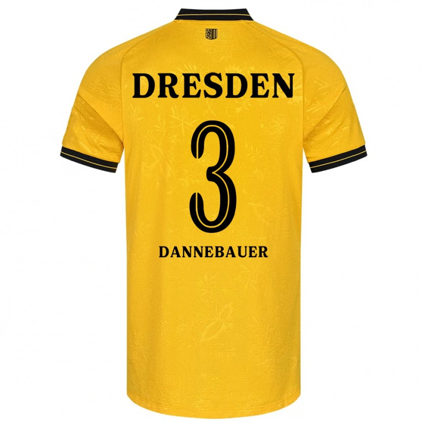 Danxen Damen Elias Dannebauer #3 Gelb Schwarz Heimtrikot Trikot 2025/26 T-Shirt Österreich
