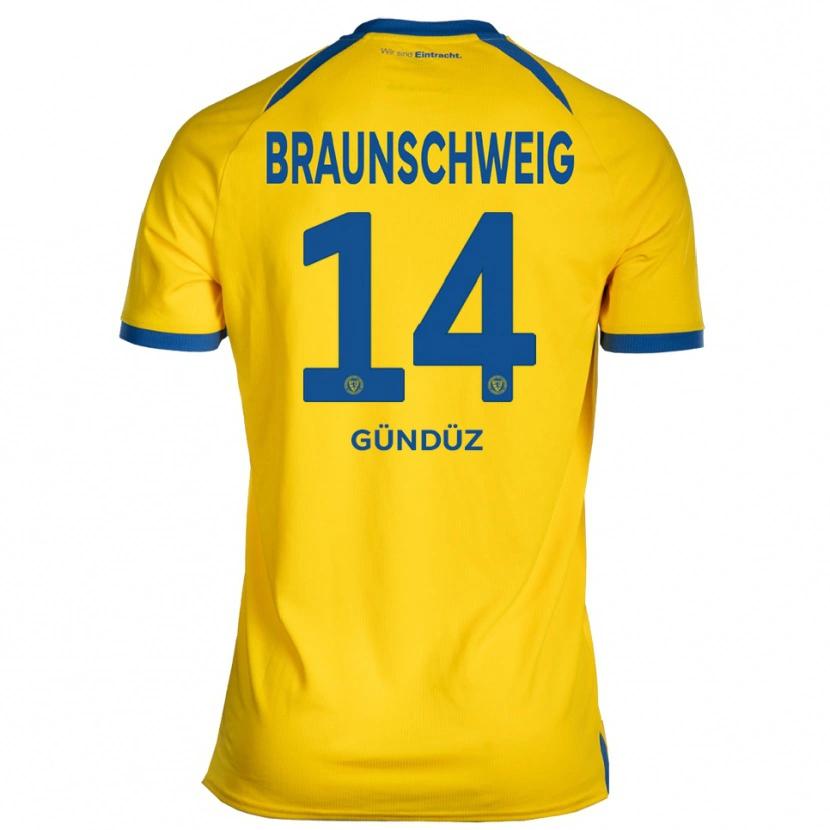 Danxen Damen Enes Gündüz #14 Gelb Blau Heimtrikot Trikot 2025/26 T-Shirt Österreich