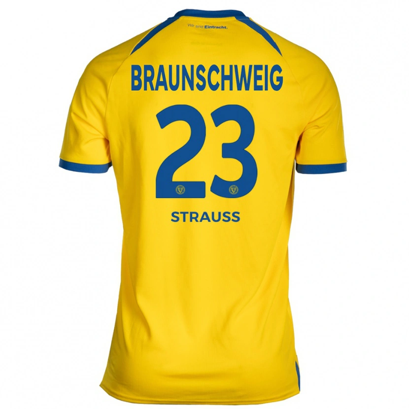 Danxen Damen Jan Strauß #23 Gelb Blau Heimtrikot Trikot 2025/26 T-Shirt Österreich