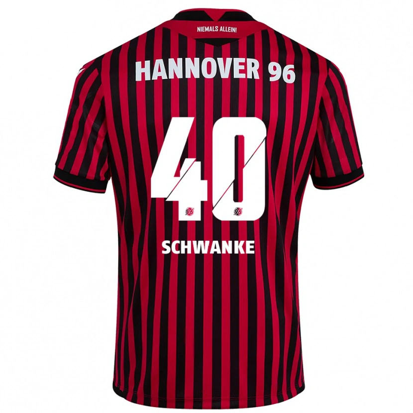 Danxen Damen Jonas Schwanke #40 Rot Schwarz Heimtrikot Trikot 2025/26 T-Shirt Österreich