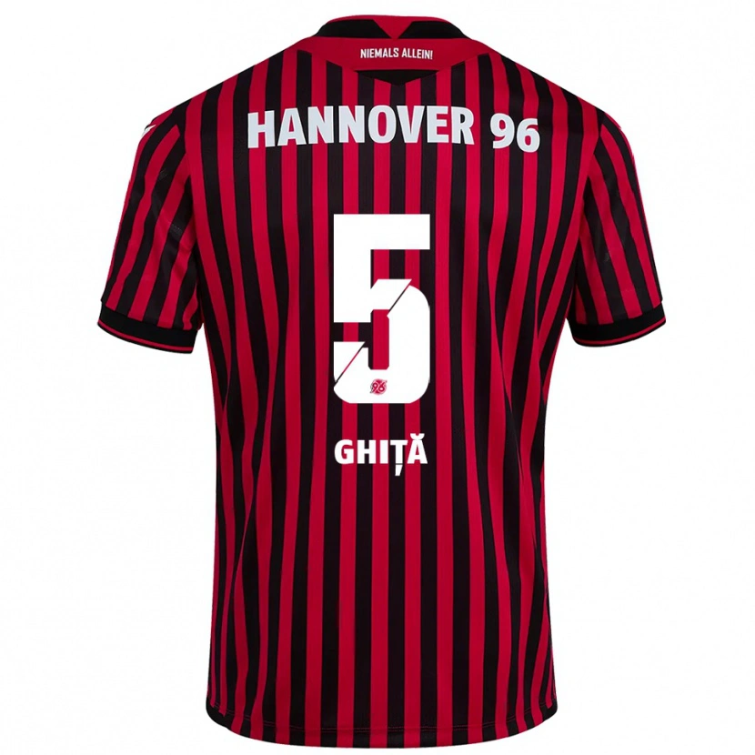 Danxen Damen Virgil Ghiță #5 Rot Schwarz Heimtrikot Trikot 2025/26 T-Shirt Österreich