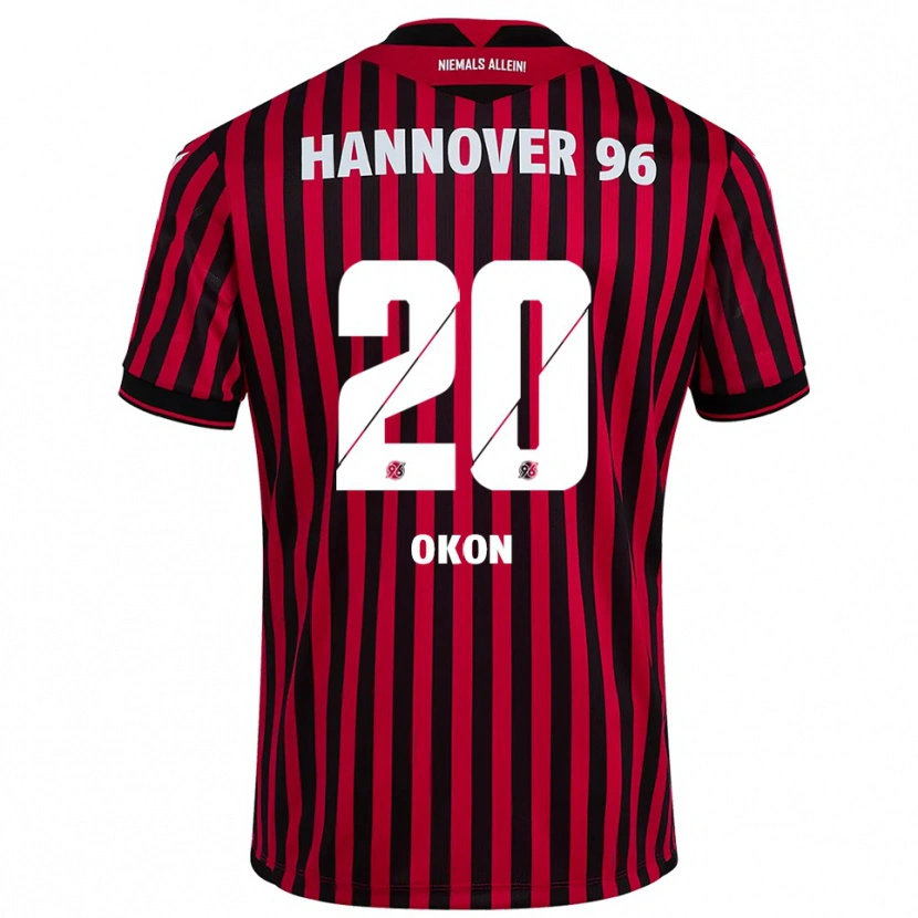 Danxen Damen Ime Okon #20 Rot Schwarz Heimtrikot Trikot 2025/26 T-Shirt Österreich
